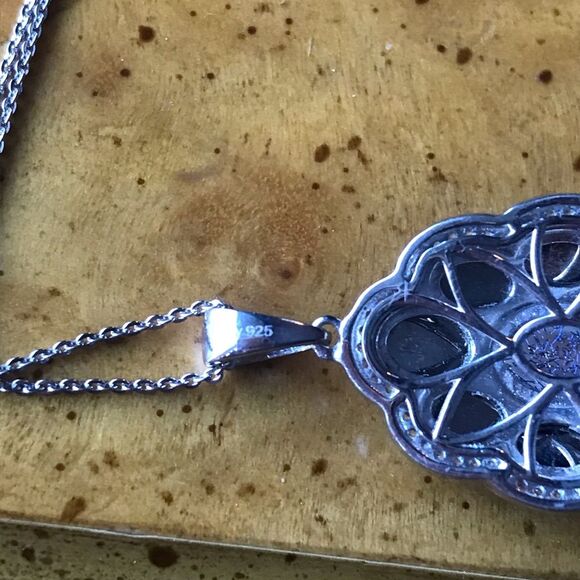 Aurora Moonstone Sterling Silver Necklace - Picture 5 of 8